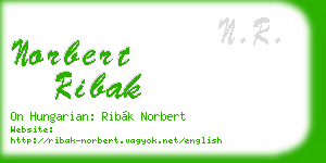 norbert ribak business card
